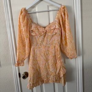 KARLIE  Floral Puff Sleeve Mini Dress size Small